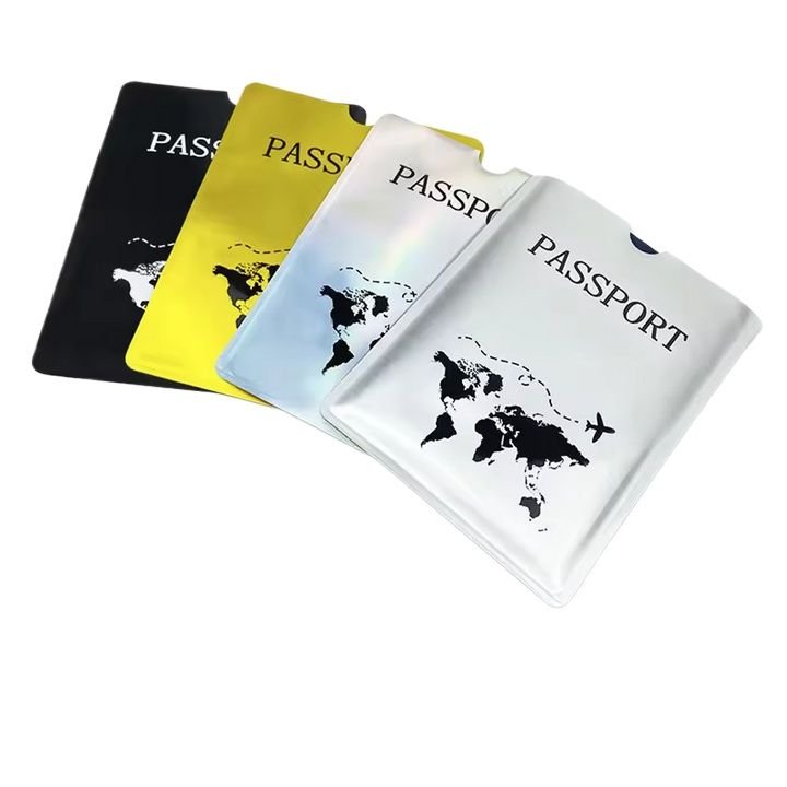 1 Pcs Aluminum foil passport protective case, anti-magnetic and Anti-Theft RFID PROTECTED