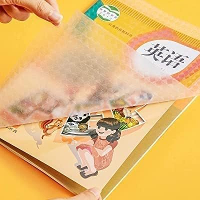 10 Pcs Self Adhesive Book Covering with Diamond Pattern Waterproof Plastic Clear Book Covers for Textbooks Hardcover Protective Thick Sticky Transparent Cover for Students...