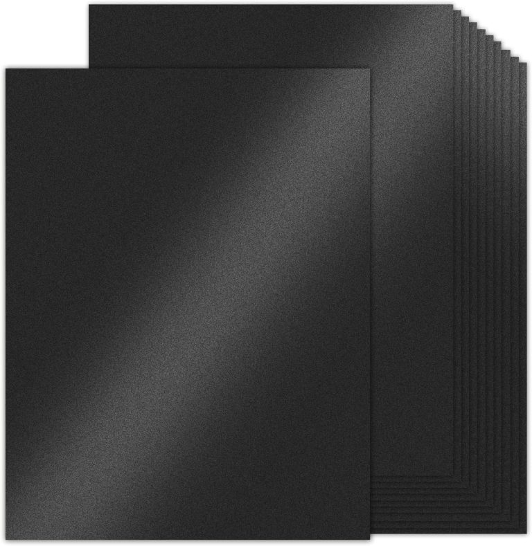 10 Sheets Black Metallic Shimmer Cardstock Paper,A4 Size Sheets for Halloween, Invitations, Scrapbooking, Crafts, Graduations
