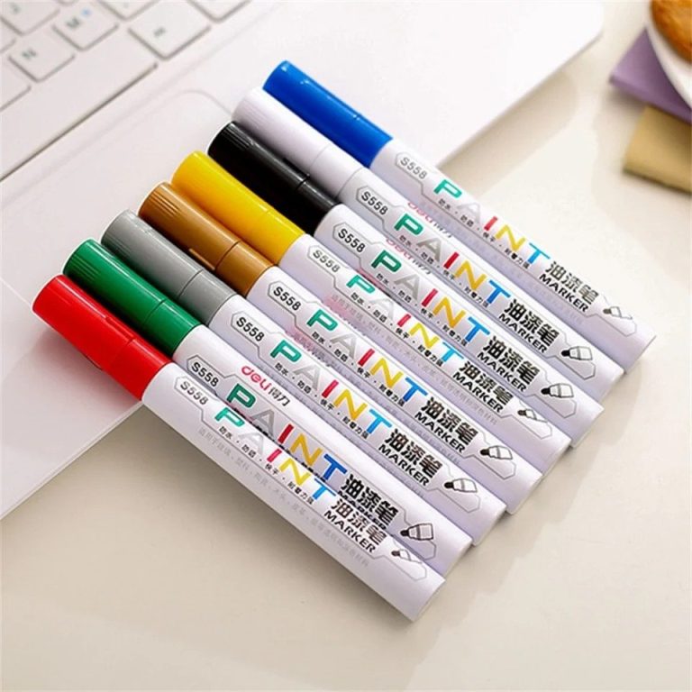 8 Pcs Combo Deli Paint Pen S558 Car Toy Decoration Paint Remover Pen Marker Pen Tire Marker Pen Graffiti Pen Marker Pen