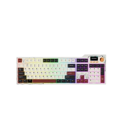 AJAZZ AK35I V4 Tri-Mode RGB Mechanical Keyboard (Black Beige Red)