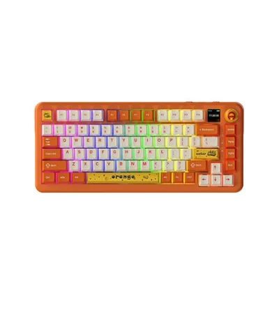Ajazz AK820 MAX Plus Tri-Mode Mechanical Keyboard (Cheese Orange)