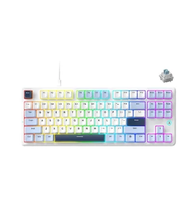 AJAZZ AK870 V2 Wired Mechanical Keyboard (Blue White)