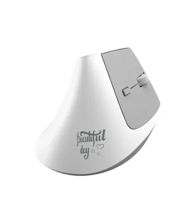 AJAZZ i300 Dual Mode Wireless Ergonomic Mouse (White)