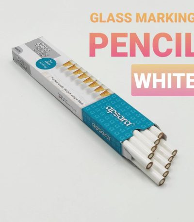 Apsara Glass Marking White pencil , Pack of 10 pcs