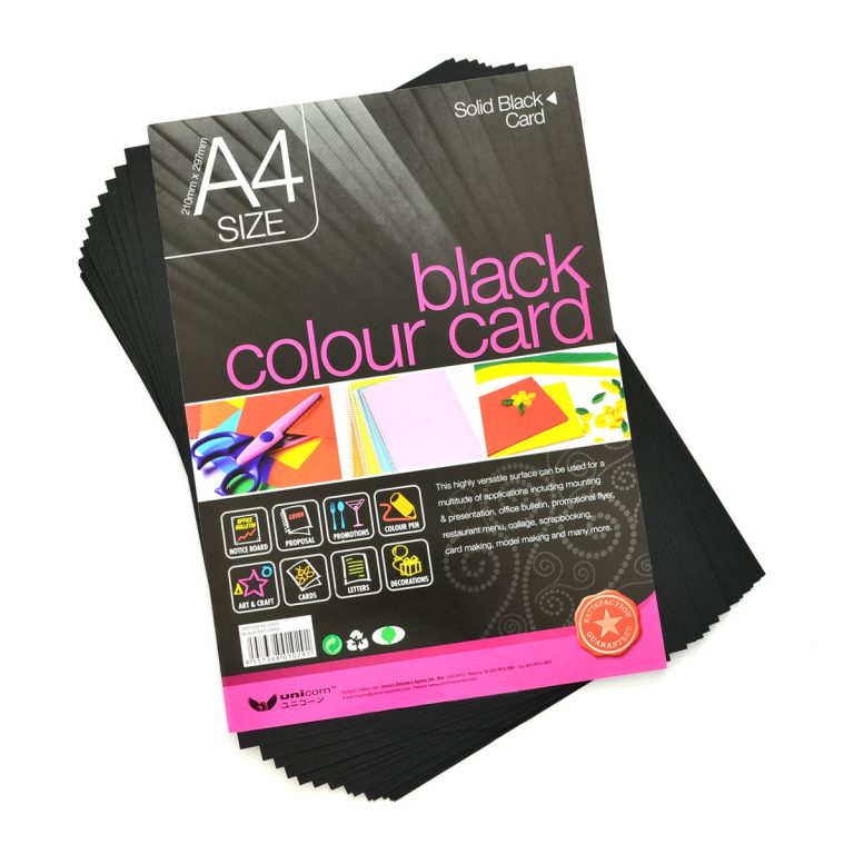 Black Art Card For Multi purpose use A4 size 10 pcs