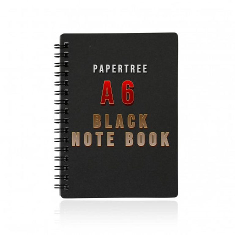 BLACK NOTE BOOK A6 (SIDE SPIRAL)