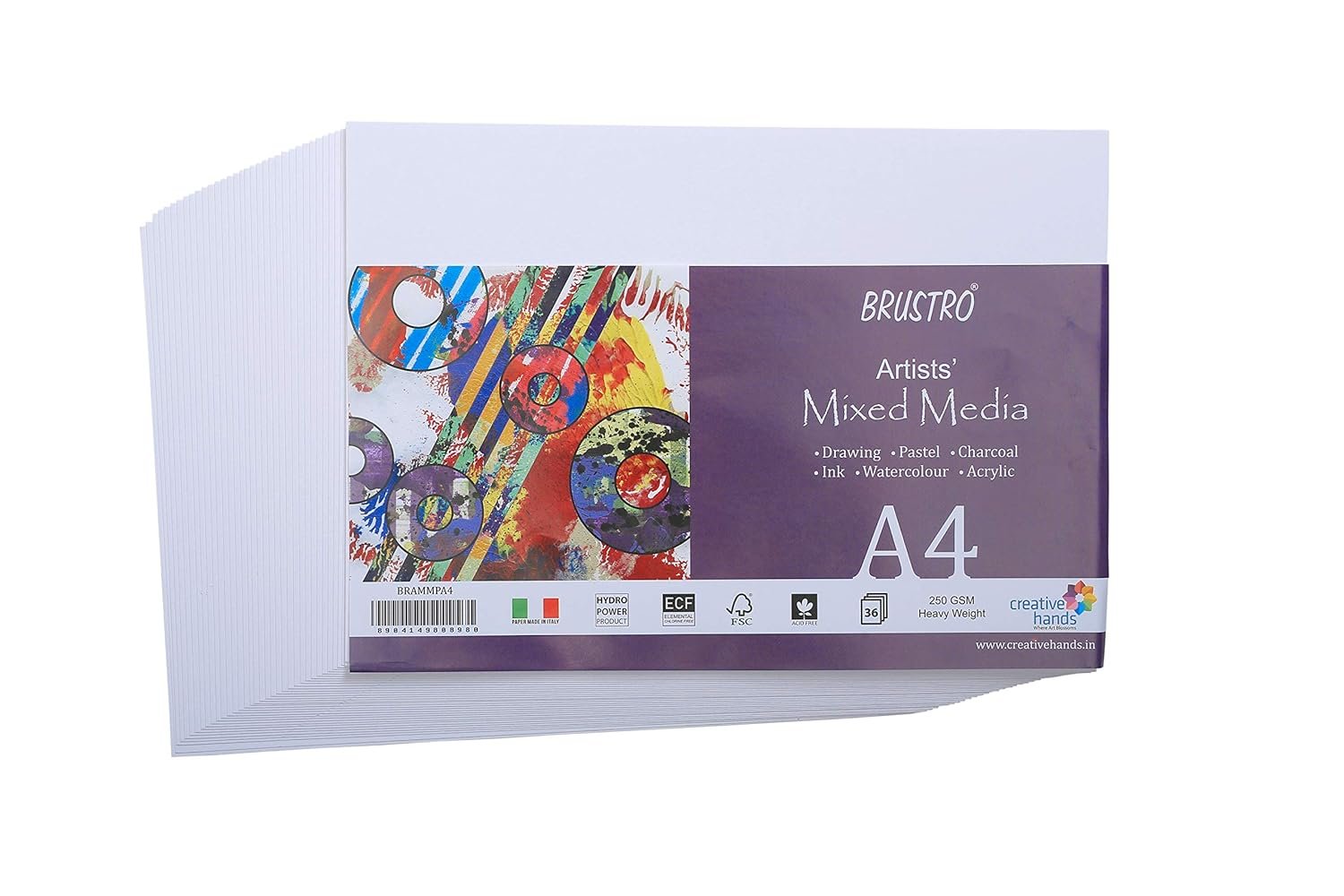 Brustro Artists Mixed Media Paper A4, 250 GSM, 36 Sheets