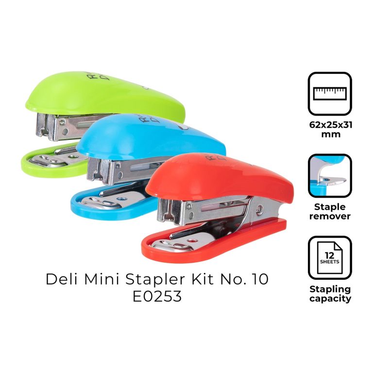 Deli E0253 Stapler 10 Blue