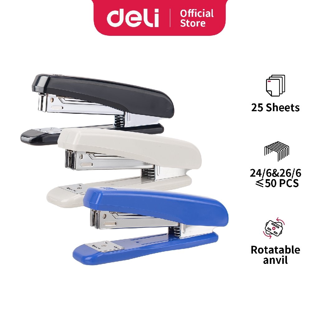 Deli E0306 Stapler 25 sheet stapling capacity - Blue