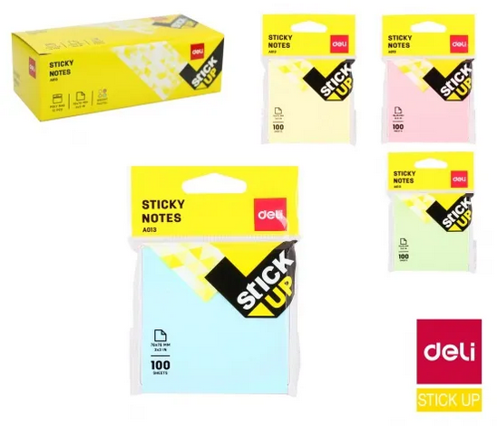Deli-EA01302 Sticky Notes 3''×3'' 100 sheets