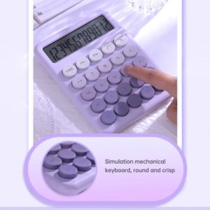 Desktop Calculator 12 Digit Large LCD Display Big Round Button Cute Gradient Colored Calculator Suitable for Office School Home
