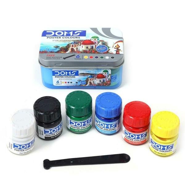 Doms Poster color 6 shade with metal box