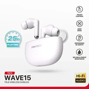Fantech TW15 WAVE Bluetooth True Wireless Earbuds (White)