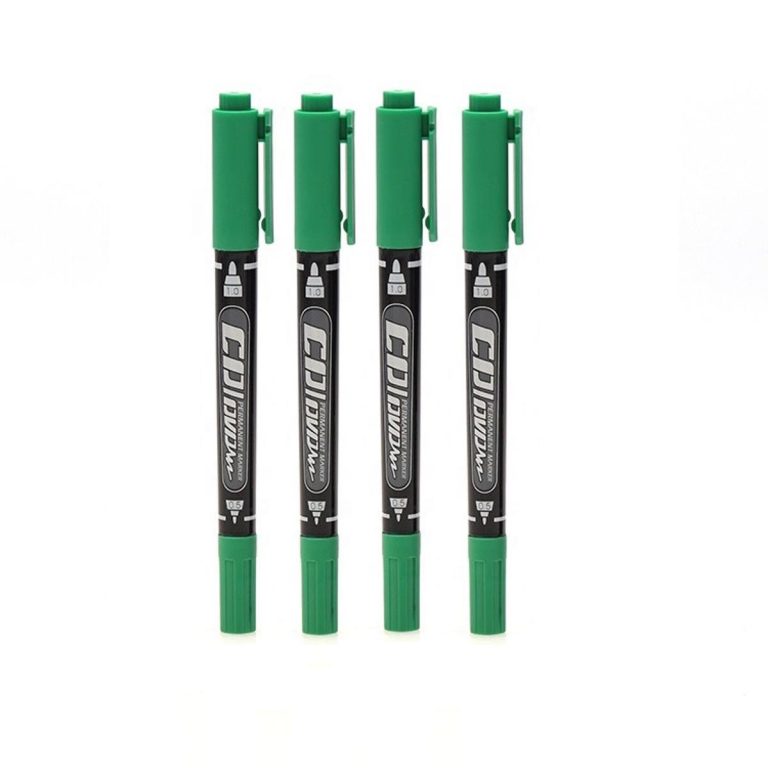 Gxin Dual Tip Cd Marker | Perfect for any kind of use in industry or home or college | Pack of 12 Pcs - Green