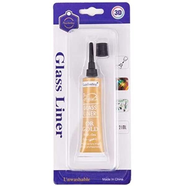 Keep smiling Glass liner color Gold