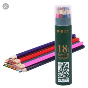 M&G Color Pencil 18 shade with Round Tin Box