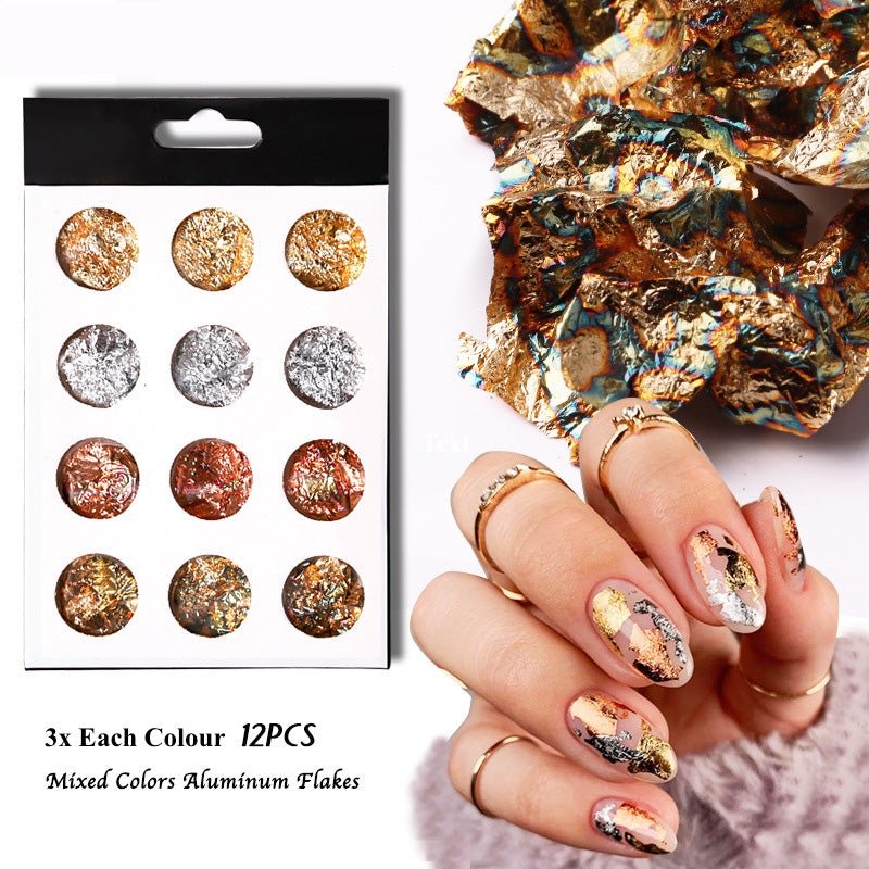 Metallic foil Paper Craft Paper Nail Decor Nail Art Design Supply Nail foil Flakes Nail Art Multicolor