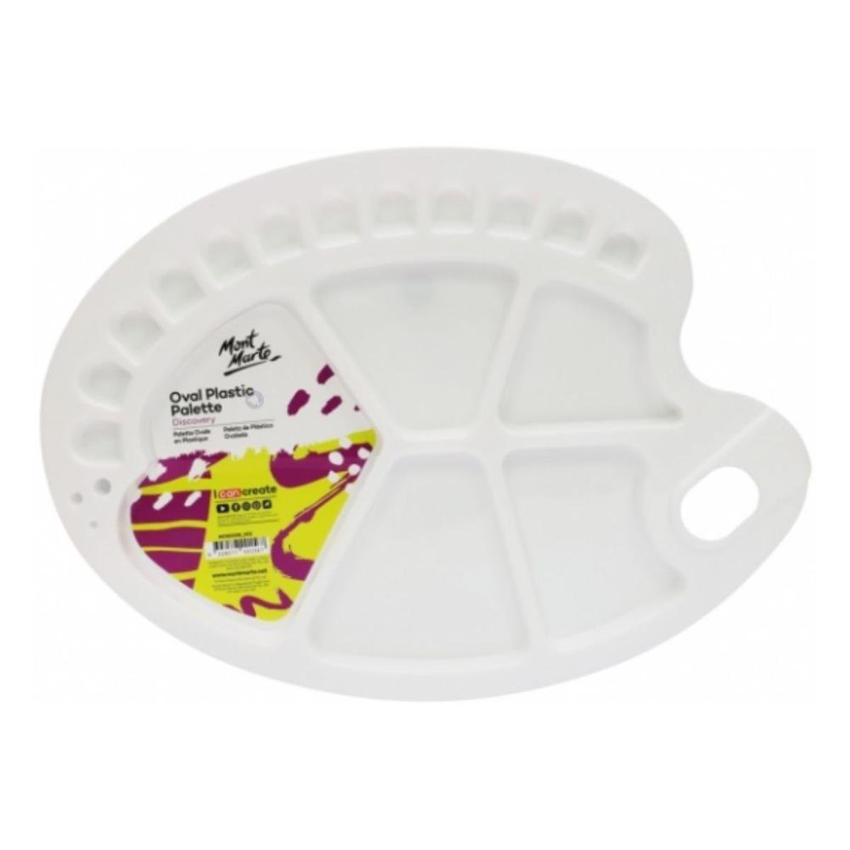 Mont Marte Oval Plastic Palette Discovery 34 x 25cm (13.3 x 9.8in)