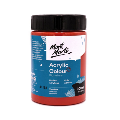 Mont Marte Premium Acrylic Colour Paint 300ml - vermilion