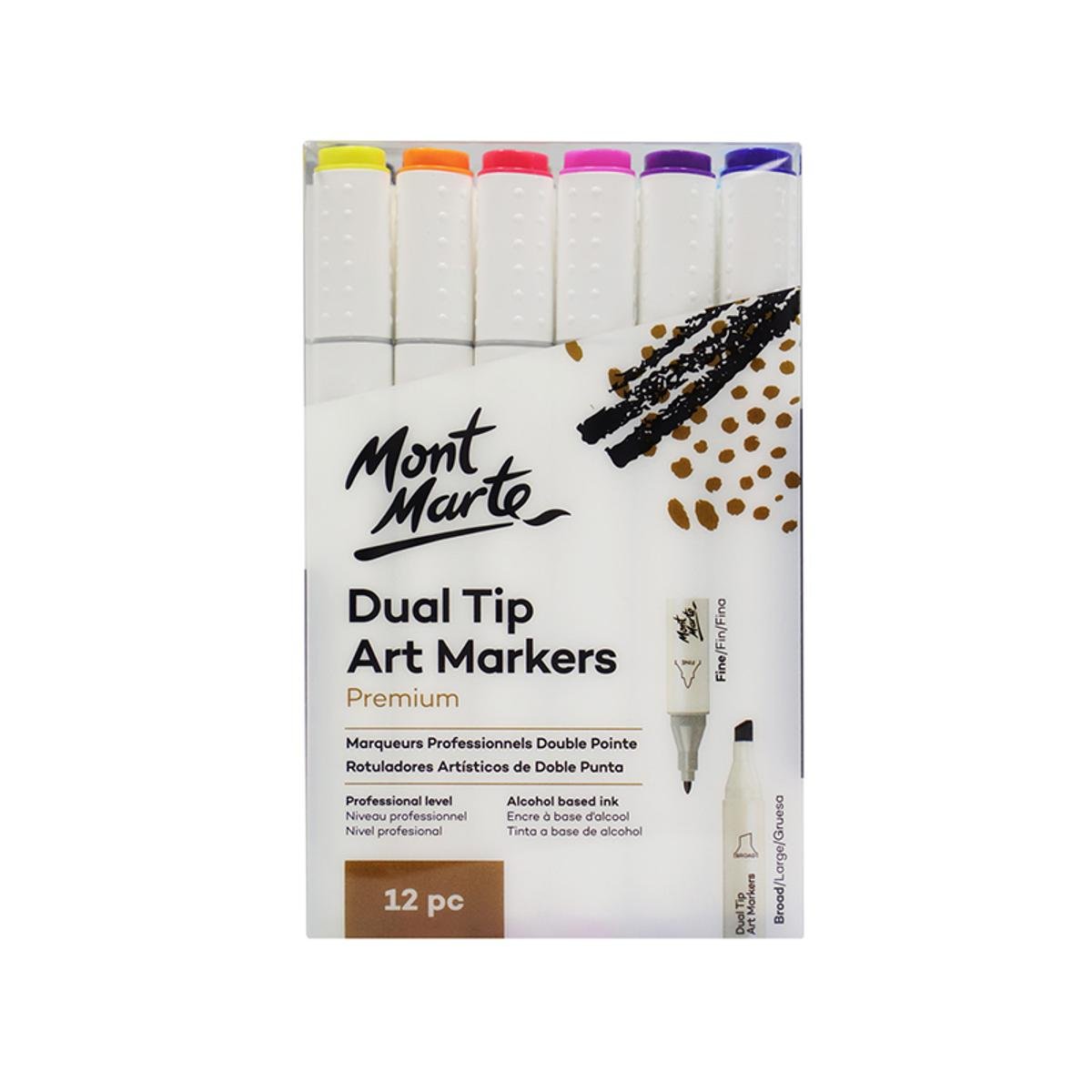 Mont Marte Premium Dual Tip Art Markers 12pc