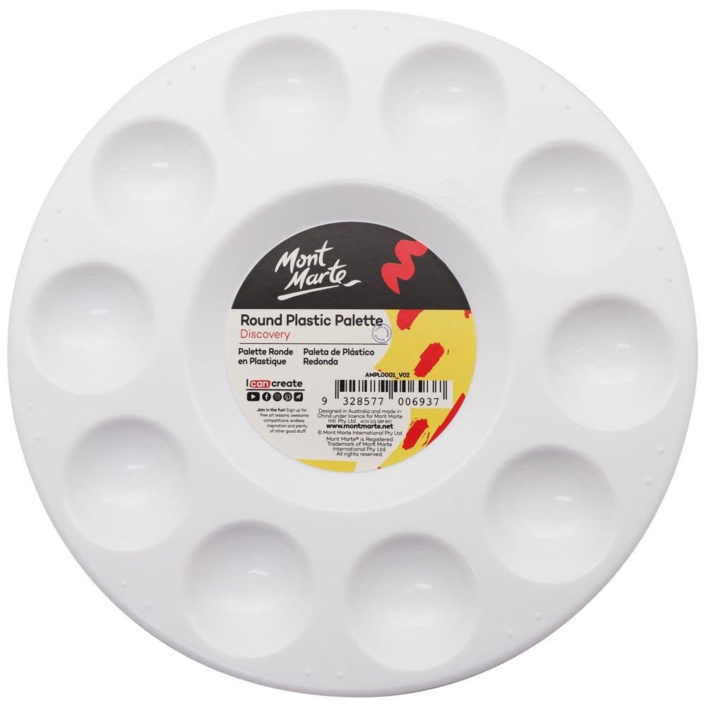 Mont Marte Round Plastic Palette 17 cm