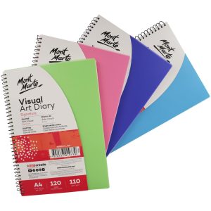 Mont Marte Visual Art Diary PP Coloured Cover A4 - Purple