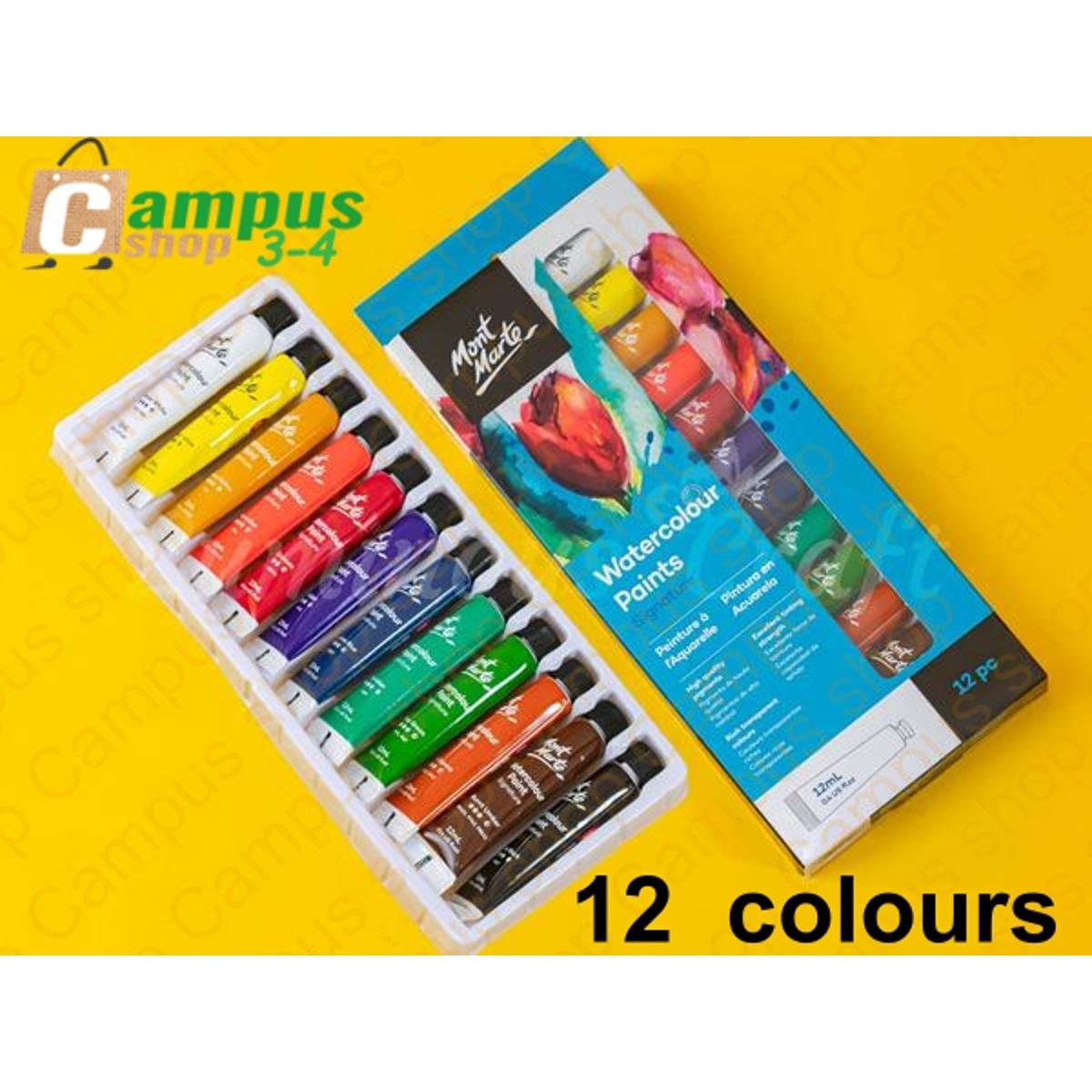 Mont Marte Water color paint set 12 ml 12 shade