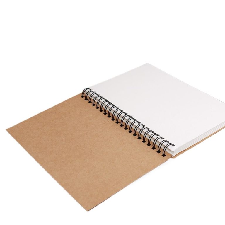 Papertree White Note Book Spiral Binding Perfect for Sketch,Pastel,Fountain pen ink.Color Pen & Pencil and Chracoal Drawing