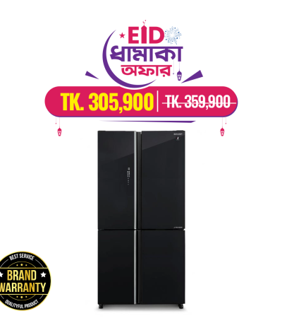 Sharp 567 Liters 4 Door Side by Side Refrigerator (SJ-VX57PG-BK)