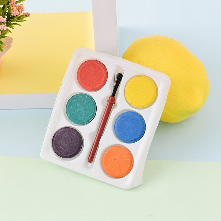Water color cake Pigment powdersmall watercolour 6 color x 2 Pcs