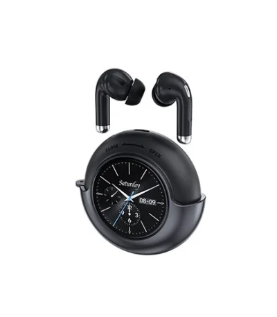 Weofly LifeFits Earbuds with 1.28 Inch Smart Touch Screen (Black)