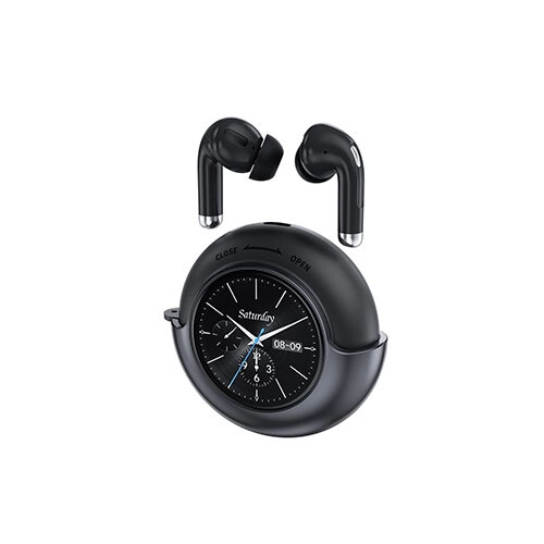 Weofly LifeFits Earbuds with 1.28 Inch Smart Touch Screen (Black)