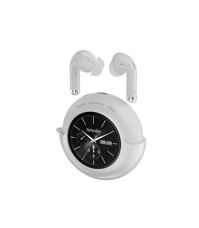 Weofly LifeFits Earbuds with 1.28 Inch Smart Touch Screen (White)